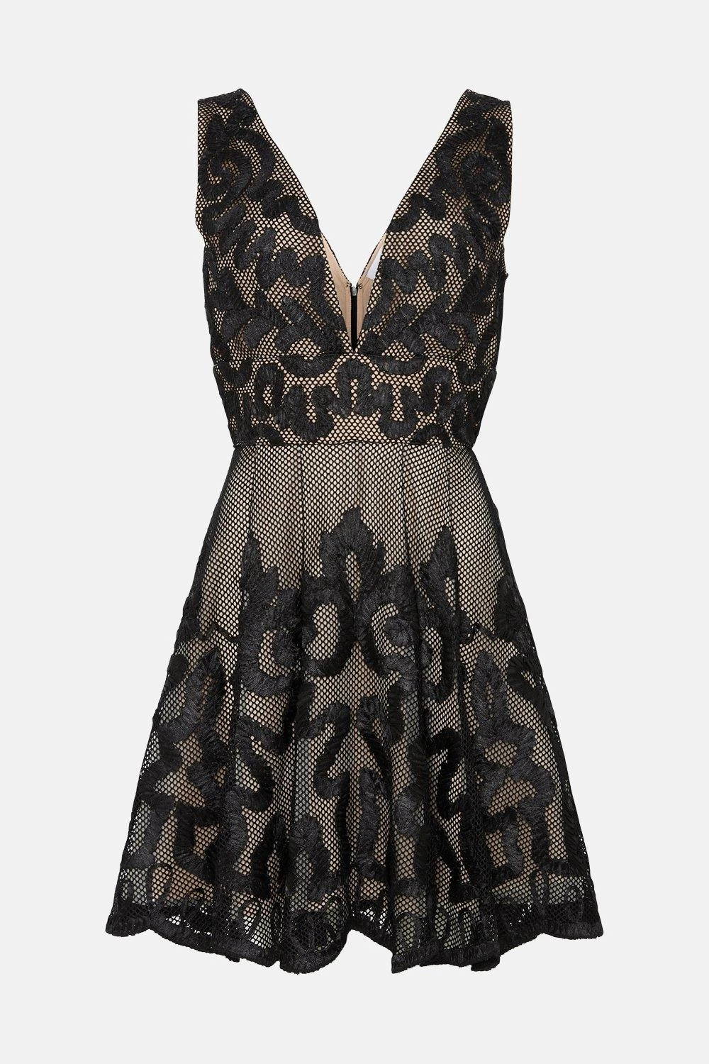 Coast Premium Mini Dress With Ribbon Applique 4 Coast Premium Mini Dress With Ribbon Applique - Image 4