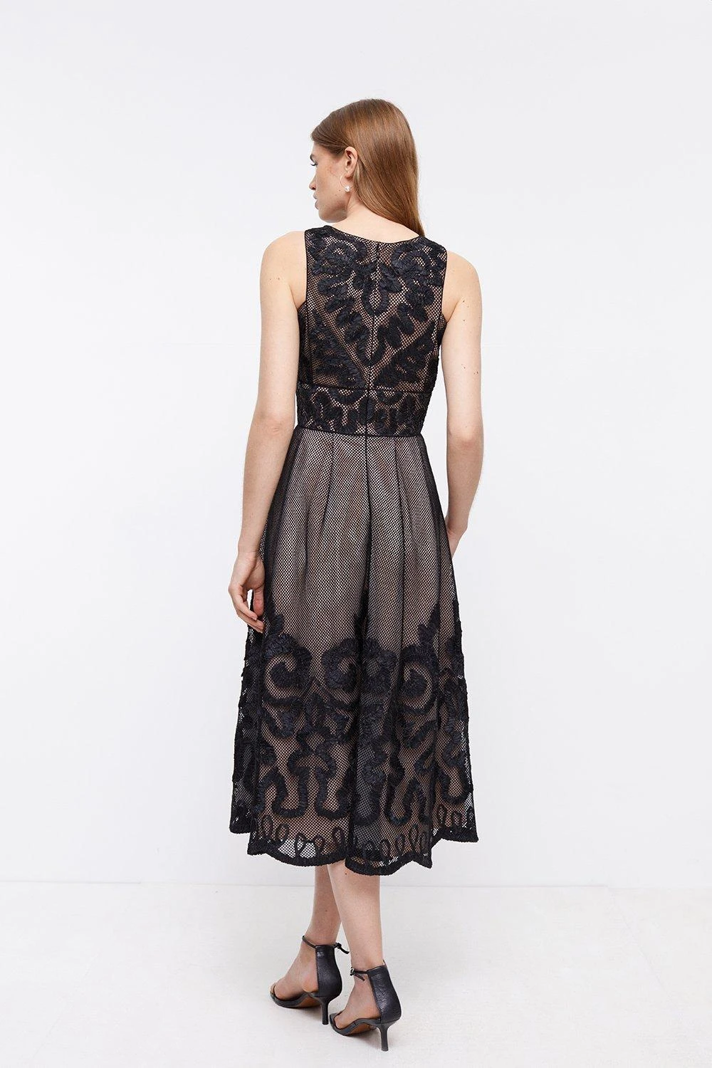 Coast Premium Midi Dress With Ribbon Applique 3 Coast Premium Midi Dress With Ribbon Applique - Image 3