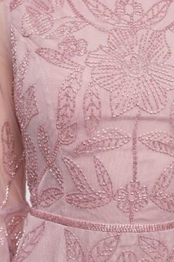 Coast Hand Beaded Midi Dress With Flared Cuff -Coast bcc03988 pink xl 4