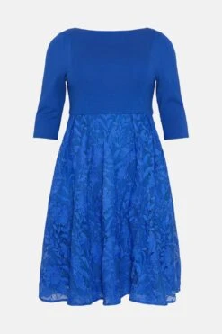 Coast Plus 2 In 1 Embroidered Skirt Midi Dress -Coast bcc03992 cobalt xl 3
