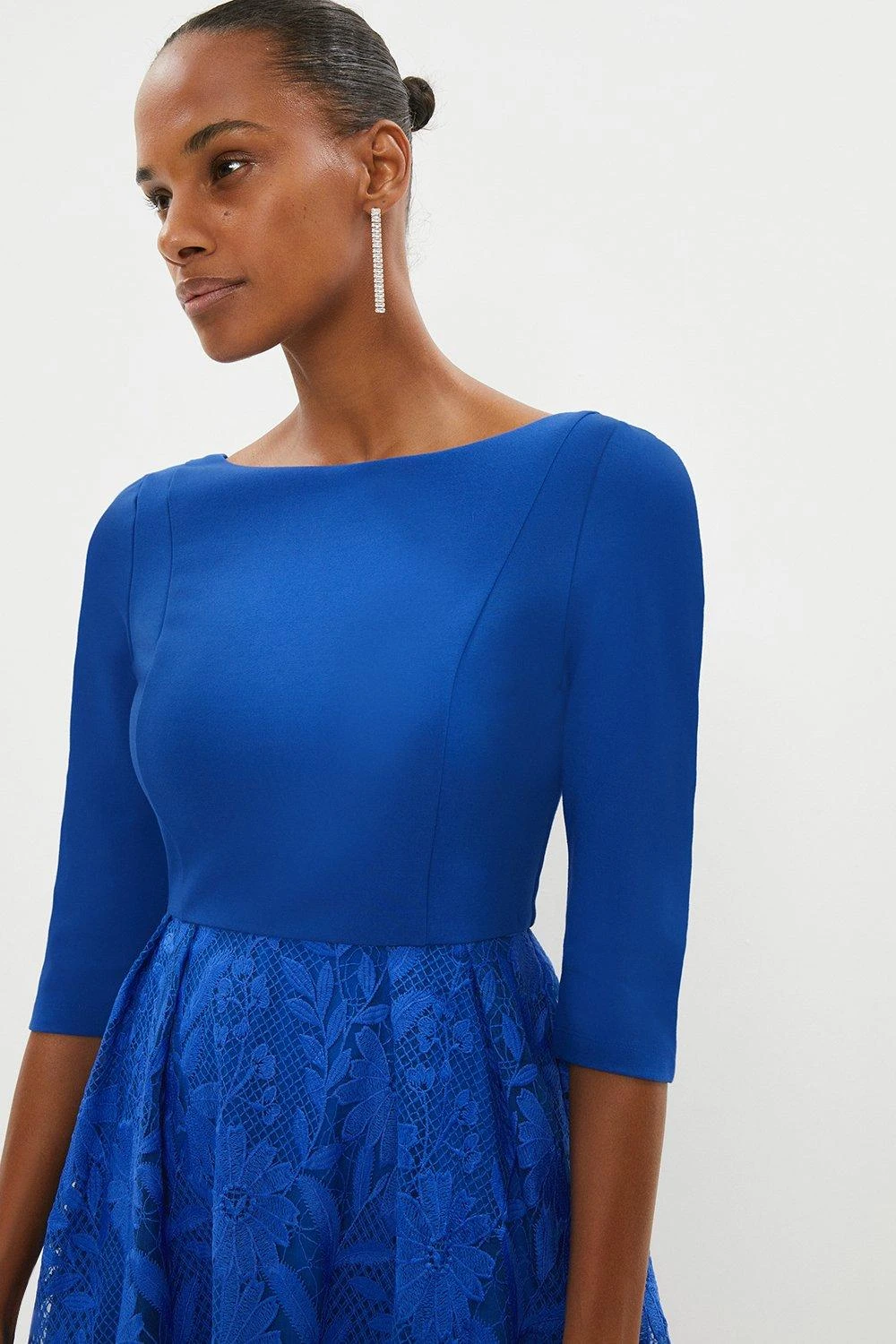 Coast 2 In 1 Embroidered Skirt Midi Dress 2 Coast 2 In 1 Embroidered Skirt Midi Dress - Image 2