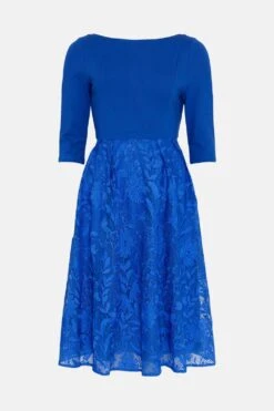 Coast 2 In 1 Embroidered Skirt Midi Dress 7 Coast 2 In 1 Embroidered Skirt Midi Dress -Coast bcc03993 cobalt xl 3