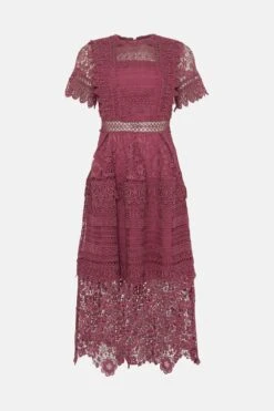 Coast Lace Mix Midi Dress -Coast bcc03999 rose xl 3
