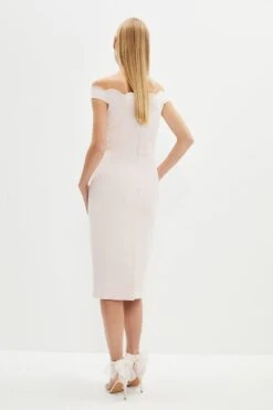 Coast Scallop Edge Bardot Pencil Dress -Coast bcc04045 blush xl 2