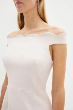 Coast Scallop Edge Bardot Pencil Dress -Coast bcc04045 blush xl 4