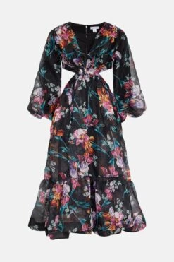 Coast Petite ​Organza Cut Out Back Dress With Buttons -Coast bcc04068 black xl 3