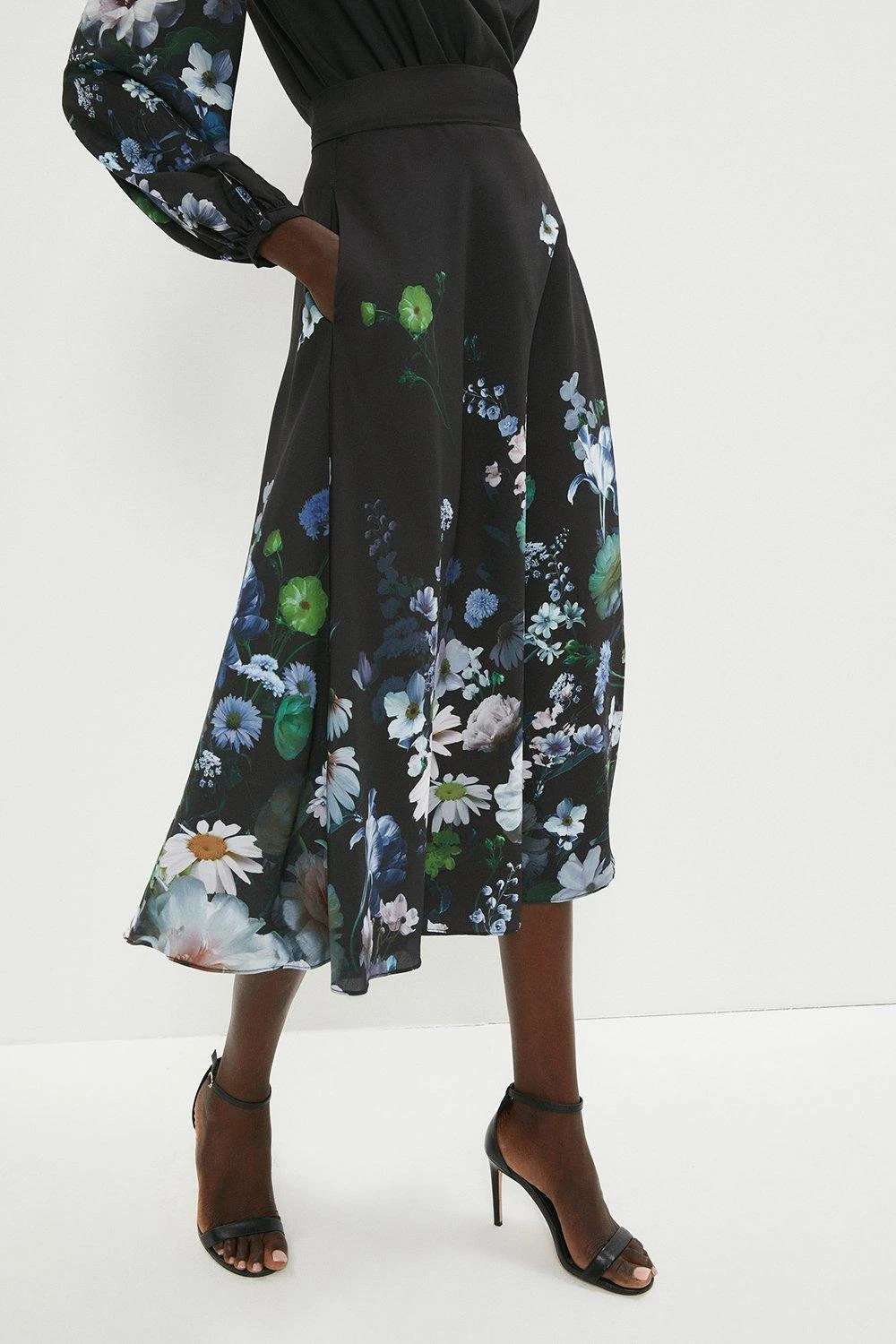 Coast Placement Winter Floral Hem Sweep Wrap Dress 2 Coast Placement Winter Floral Hem Sweep Wrap Dress - Image 2