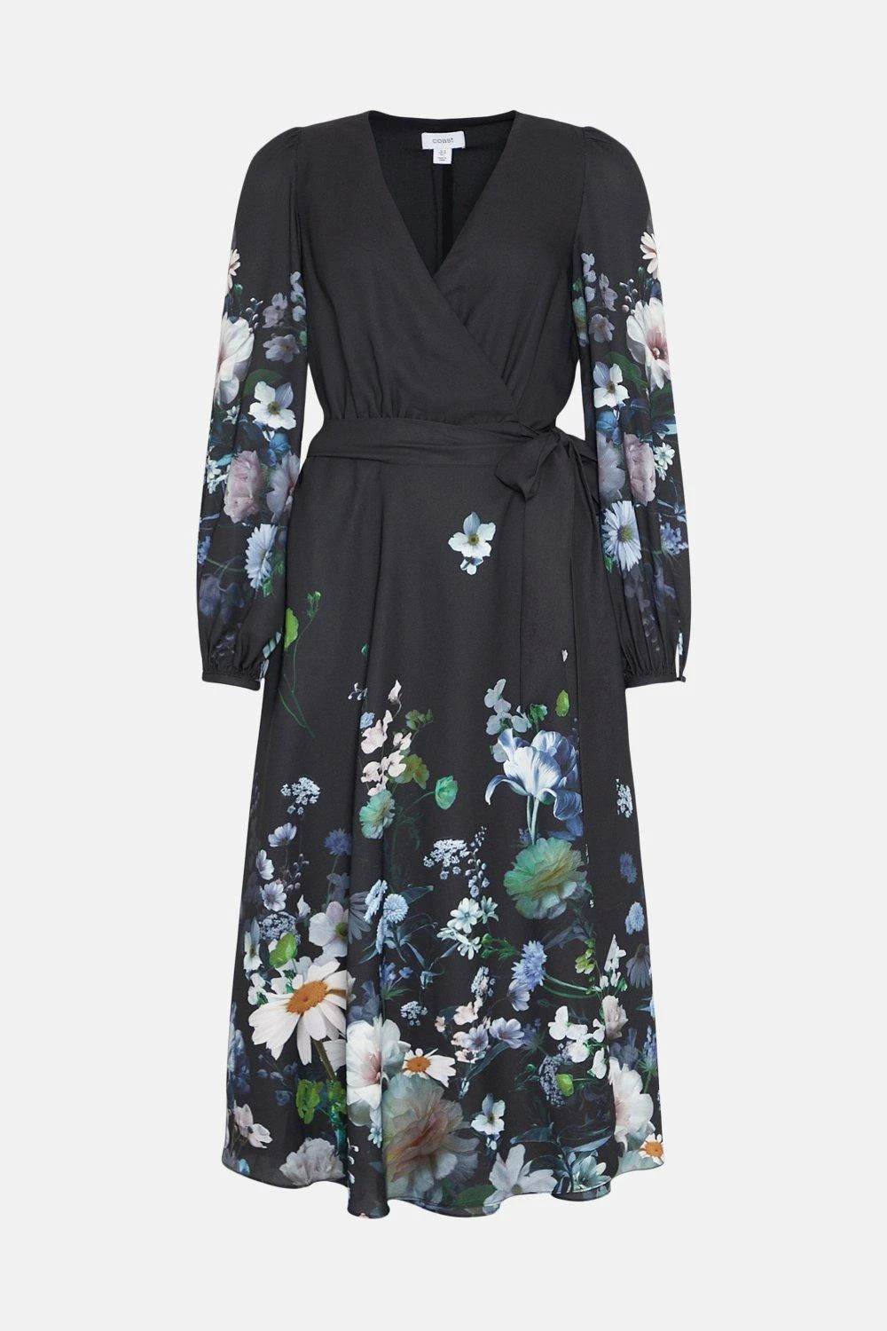 Coast Placement Winter Floral Hem Sweep Wrap Dress 4 Coast Placement Winter Floral Hem Sweep Wrap Dress - Image 4
