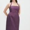 Coast Plus Size Sparkle Jacquard Halter Neck Pencil Dress