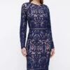 Coast Contrast Lining Placement Lace Pencil Dress