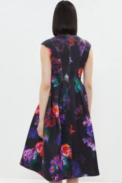 Coast Blurred Statement Floral Plunge Corset Dress -Coast bcc04219 black xl 2