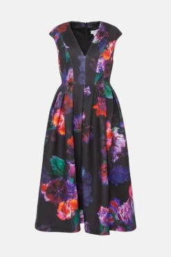 Coast Blurred Statement Floral Plunge Corset Dress -Coast bcc04219 black xl 3
