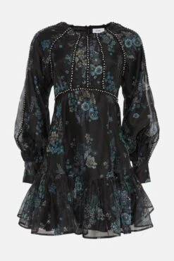 Coast Julie Kuyath Diamante Trim Organza Mini Dress -Coast bcc04240 black xl 3