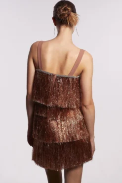 Coast Tiered Tinsel Mini Dress -Coast bcc04285 rose20gold xl 2 scaled