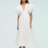 Coast Ivory Mega Ruffle Full Skirted Dress