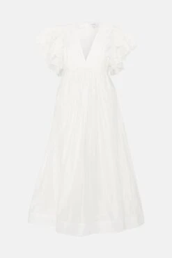 Coast Ivory Mega Ruffle Full Skirted Dress -Coast bcc04339 off20white xl 3