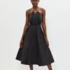 Coast Pleat Bodice Full Skirt Midi Dress