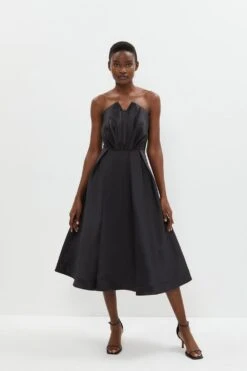 Coast Pleat Bodice Full Skirt Midi Dress