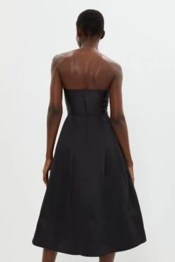 Coast Pleat Bodice Full Skirt Midi Dress -Coast bcc04371 black xl 2