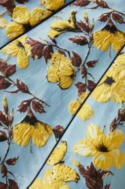 Coast Jacquard V Neck Panelled Full Skirt Midi Dress -Coast bcc04411 blue xl 4