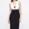 Coast Midi Pencil Dress With Embellished Waist