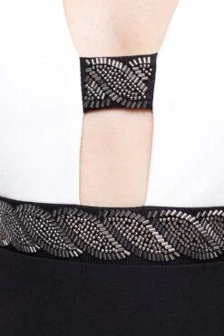 Coast Midi Pencil Dress With Embellished Waist -Coast bcc04416 mono xl 4