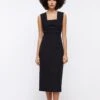 Coast Pleated Strap And Waist Detail Pencil Dress