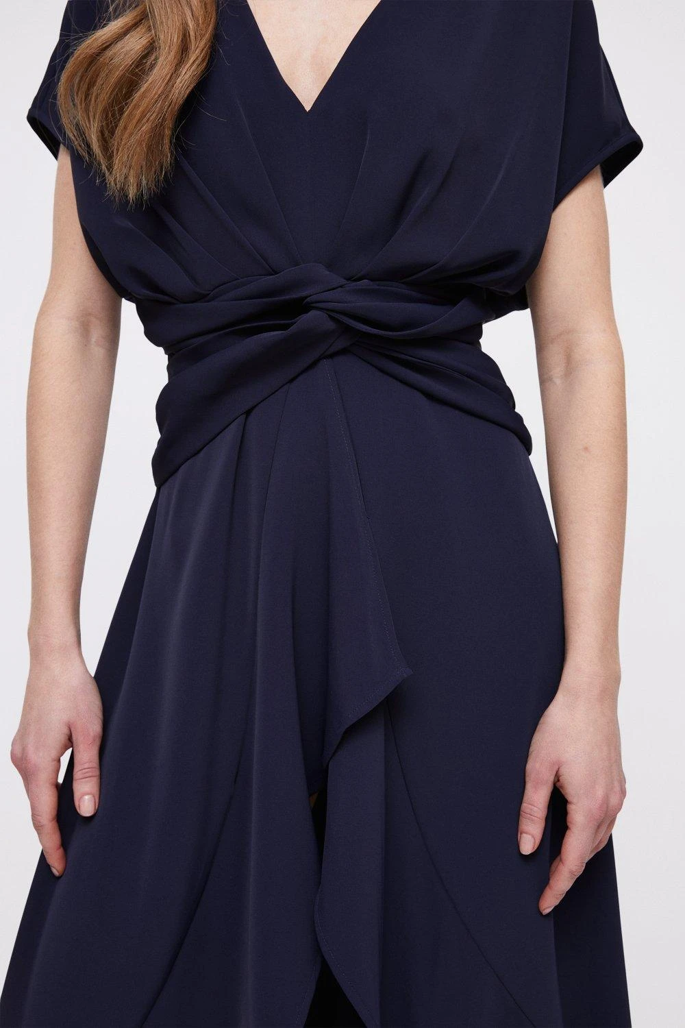 Coast Midi Dress With Twist Waist & Ruffle 2 Coast Midi Dress With Twist Waist & Ruffle - Image 2