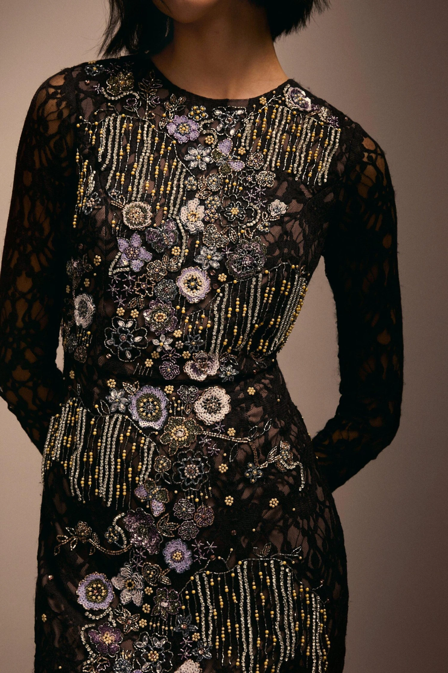 Coast Julie Kuyath Lace Mini Dress With Embellishment 2 Coast Julie Kuyath Lace Mini Dress With Embellishment - Image 2