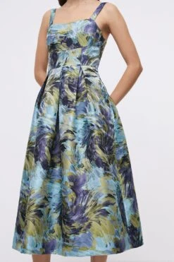 Coast Panelled Bodice Jacquard Full Skirt Midi Dress -Coast bcc04488 multi xl 2