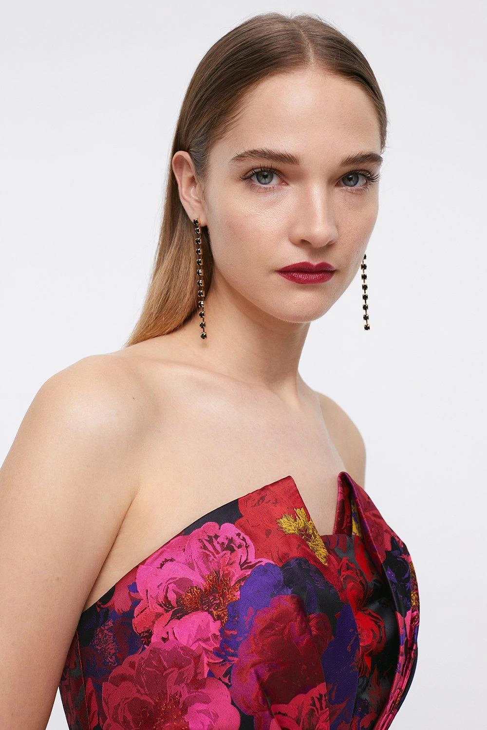 Coast Jacquard Pleat Bodice Pencil Dress 2 Coast Jacquard Pleat Bodice Pencil Dress - Image 2