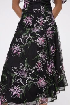 Coast Lily Embroidered Mesh Cut Out Back Midi Dress 10 Coast Lily Embroidered Mesh Cut Out Back Midi Dress -Coast bcc04527 black xl 4