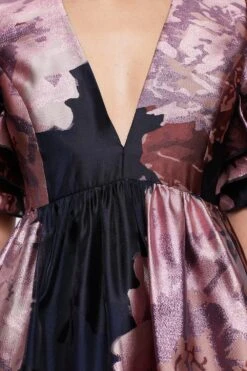 Coast Mega Ruffle Premium Jacquard Midi Dress -Coast bcc04532 multi xl 5