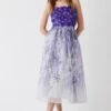 Coast Hand Stitched 3d Floral Bodice Full Skirt Midi Dress