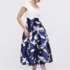 Coast 2 In 1 Midi Dress With Twill Skirt & Crepe Bodice