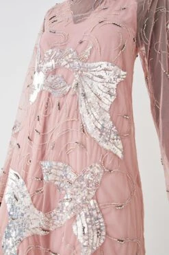 Coast Koi Carp Hand Embellished Mini Dress -Coast bcc04624 baby20pink xl 2