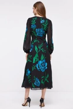 Coast Blooming Marigold Embroidered Midi Dress -Coast bcc04665 black xl 2