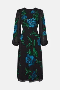 Coast Blooming Marigold Embroidered Midi Dress -Coast bcc04665 black xl 3