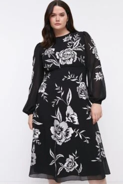 Coast Plus Size Blooming Marigold Embroidered Dress