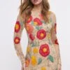 Coast Premium Hand Embellished Chiffon Floral Mini Dress