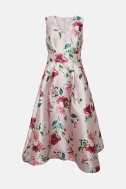 Coast Midi Dress In Twill With V-Neck 8 Coast Midi Dress In Twill With V-Neck -Coast bcc04710 pink xl 3