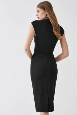 Coast Square Neck Cap Sleeve Midi Dress -Coast bcc04714 black xl 2