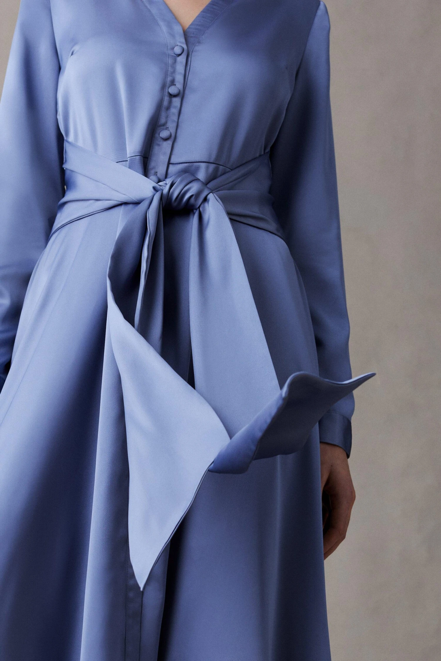 Coast Midi Satin Wrap Dress With Bow Detail 2 Coast Midi Satin Wrap Dress With Bow Detail - Image 2