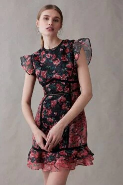 Coast Mini Dress In Organza With Tiers