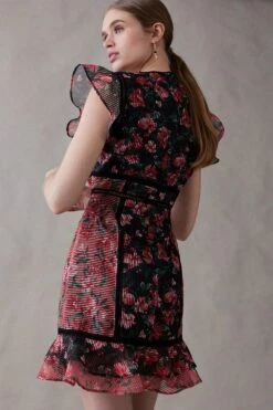 Coast Mini Dress In Organza With Tiers -Coast bcc04734 black xl 5