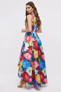 Coast Twill Midi Dress With Dip Hem & Piping -Coast bcc04738 multi xl 5