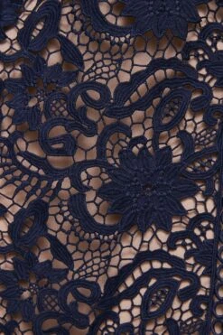 Coast Lace Pencil Dress With Dip Hem & Peplum -Coast bcc04842 navy xl 5