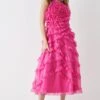 Coast Rose Ruffle Midi Dress