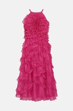 Coast Rose Ruffle Midi Dress -Coast bcc04853 pink xl 3