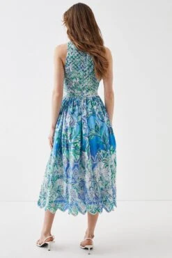 Coast Alexandra Farmer Cross Front Broderie Midi Dress -Coast bcc04885 blue xl 2